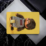 autocollants cartes visite illustration animée monchhichi coeurs géométriques réutilisables étanches single piece package