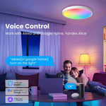 plafonnier led blanc moderne surface éclairage quotidien cuisine salle manger app commande vocale alexa