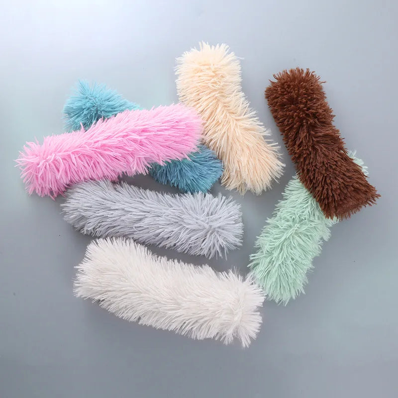 peluche douce chat herbe chat jouet sonore velours pastel blanc rose