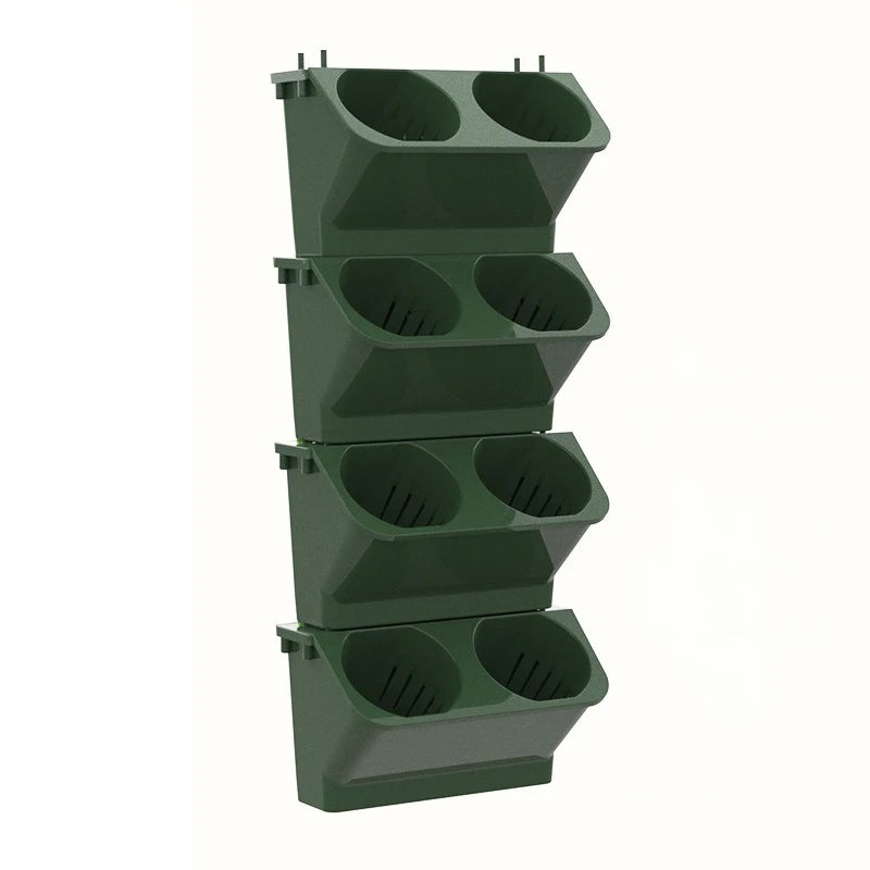 pots plantes suspendus mural blanc vert moderne plastique ø24cm 57cm