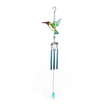 colibris libellules suspendus transparents métal verre peint oiseaux décoratifs cloches chaînes motifs floraux