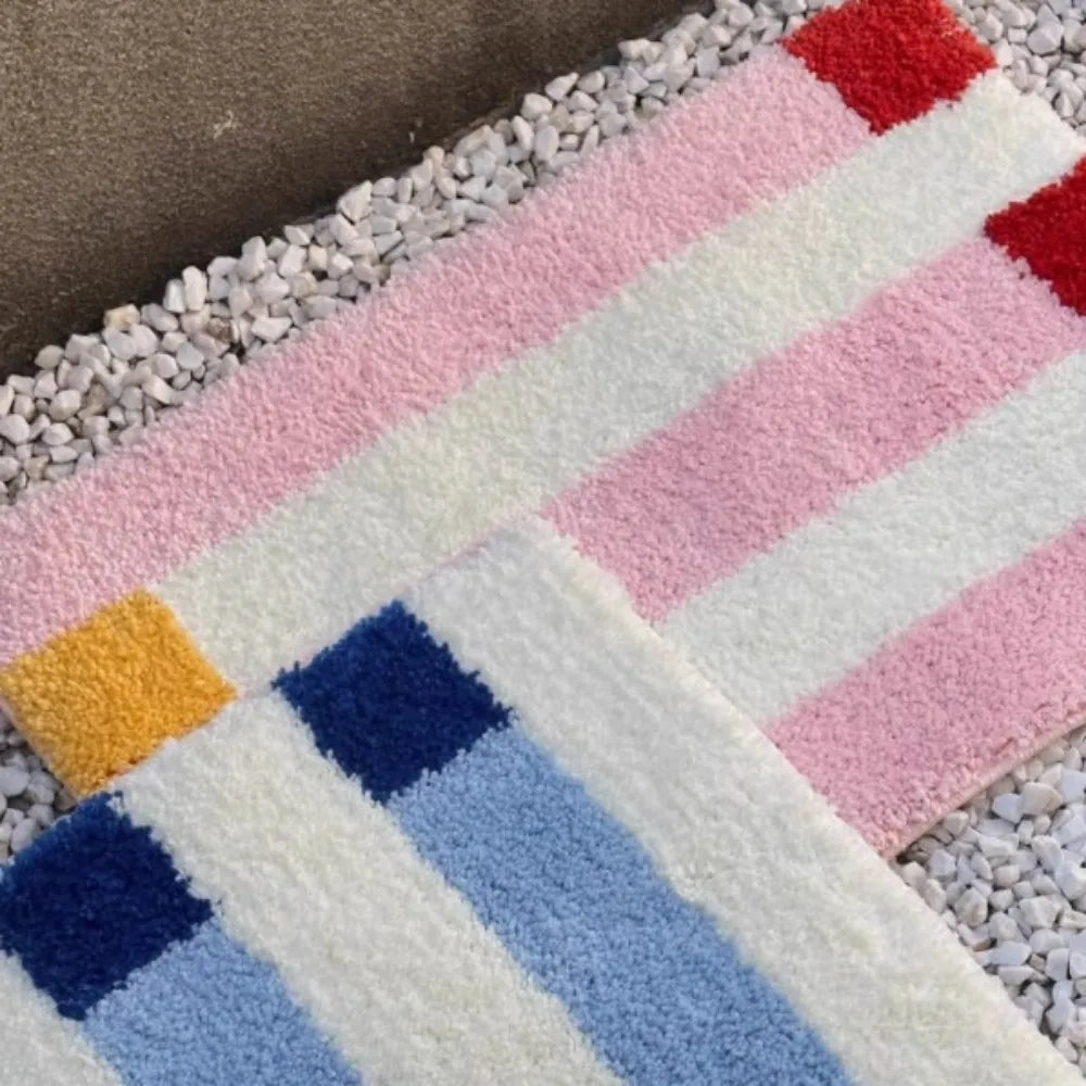 tapis moderne coloré géométrique imperméable antidérapant polyester living room front door mats