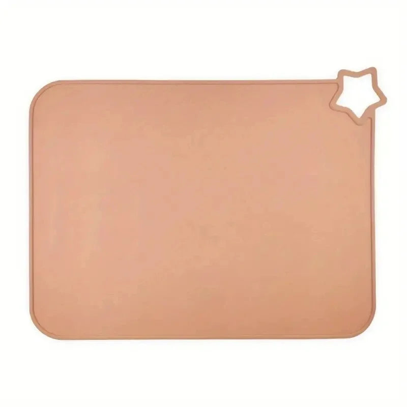 tapis sol silicone opaque moderne beige rose gris jaune vert bleu respectueux environnement
