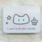 boîtes rangement dessin animé chats chiots cupcakes blanc mignon 12cm 9cm 4cmscrição based on