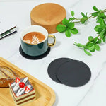 sous verres silicone respectueux environnement noir résistants chaleur antidérapants modernes 9cm