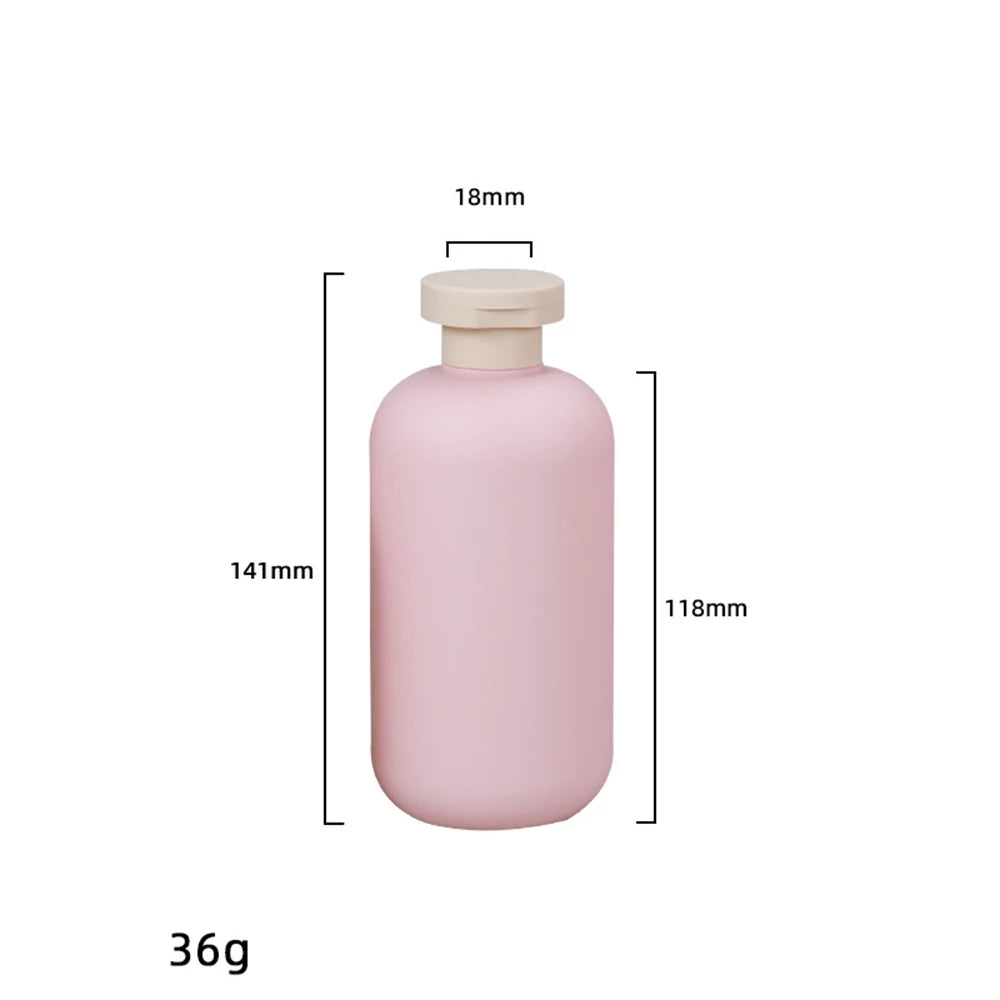 flacon cosmétique rose pâle 200ml 300ml bouchon blanc moderne salon