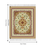 tapis floral bleu doré blanc résistant antiusure antirayures ethnique bohème rétro