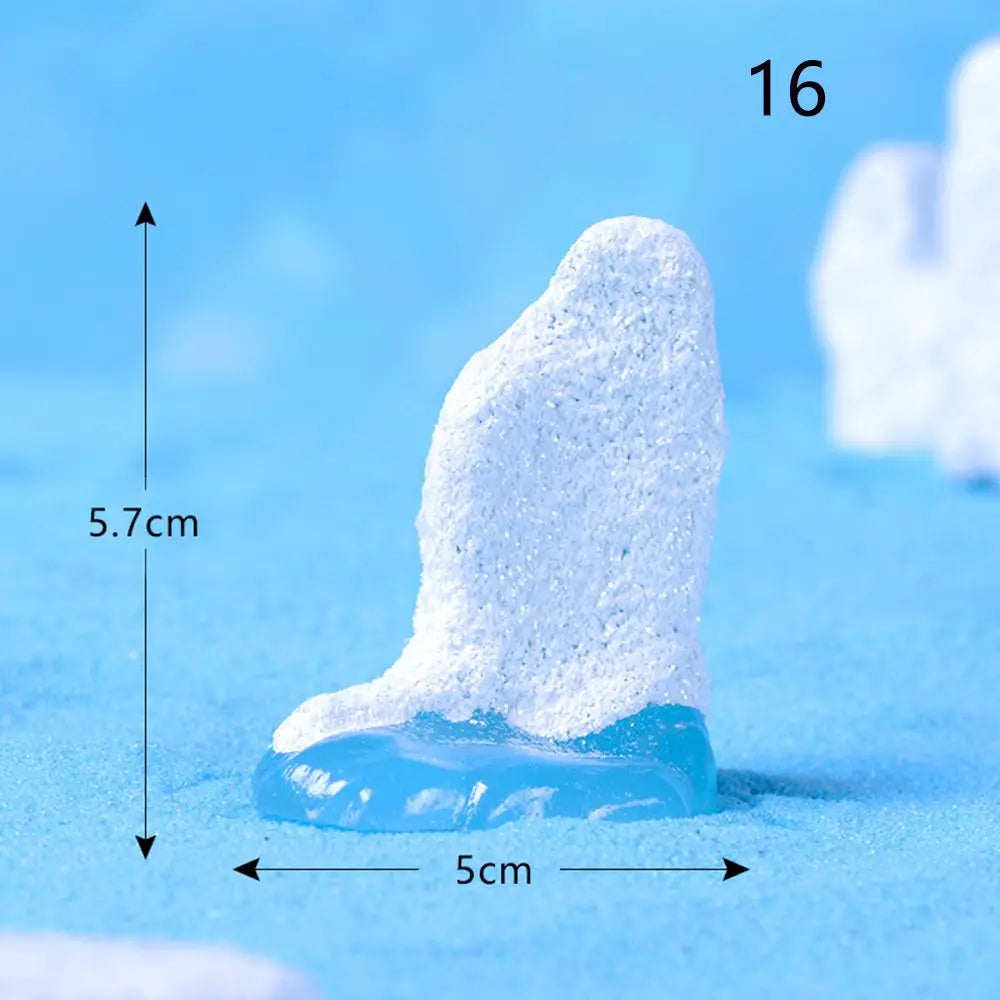 figurines animaux résine blanc noir jaune nautique pingouins phoque flocon neige détaillées maison jardinage