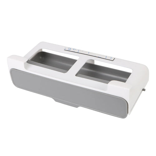 étagère murale adhésive moderne gris clair épices bouteilles plastique transparentes organisateur cuisine rangement autoadhésif