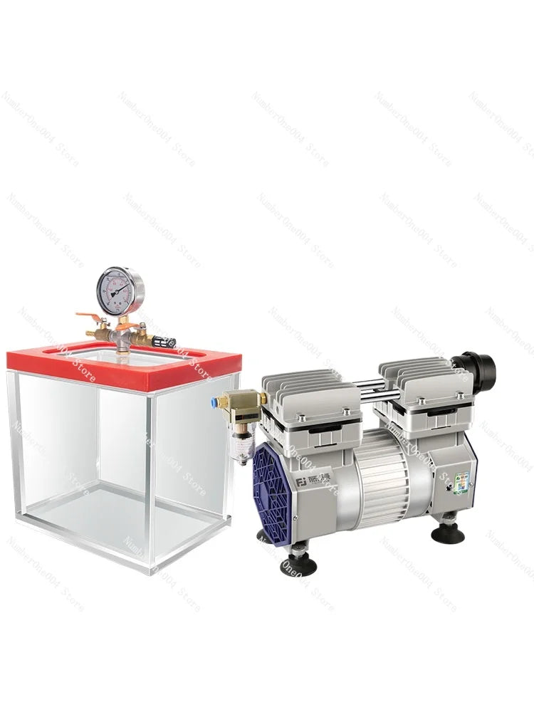 Boîte de séchage sous vide en verre acrylique transparent sur une table de travail