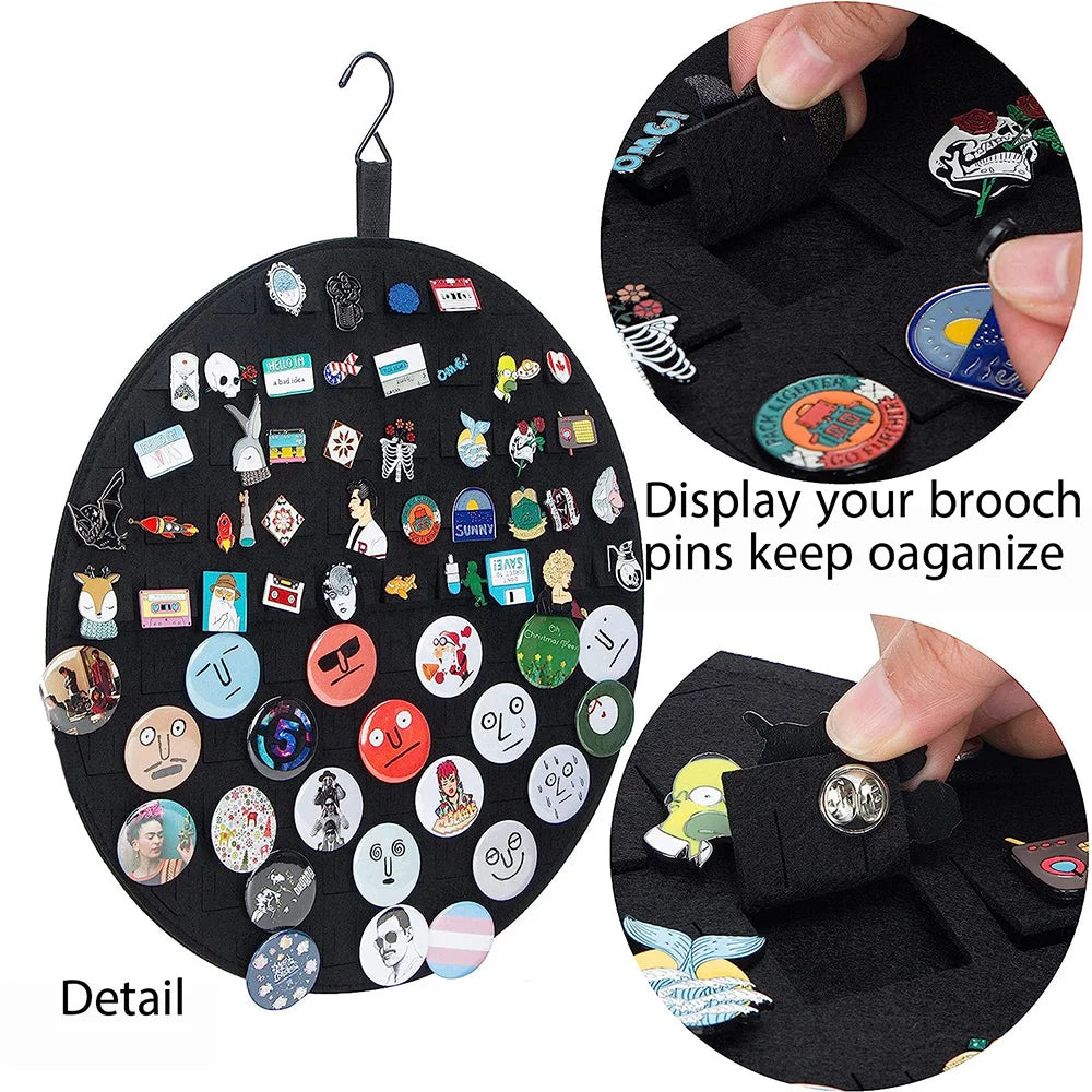 organisateur suspendu bijoux broches boucles oreilles noir blanc moderne minimaliste support mural alvéoles texturées
