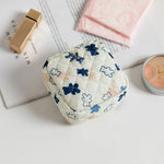 sacs cosmétiques toile jaune vert bleu blanc rose patchwork pois fleurs vintage zip