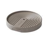support plante roulettes collecte eau moderne gris clair rayures concentriquesversibleintérieur