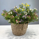 bouquet fleurs artificielles decoration maison mariage anniversaire vert jaune blanc bleu rose