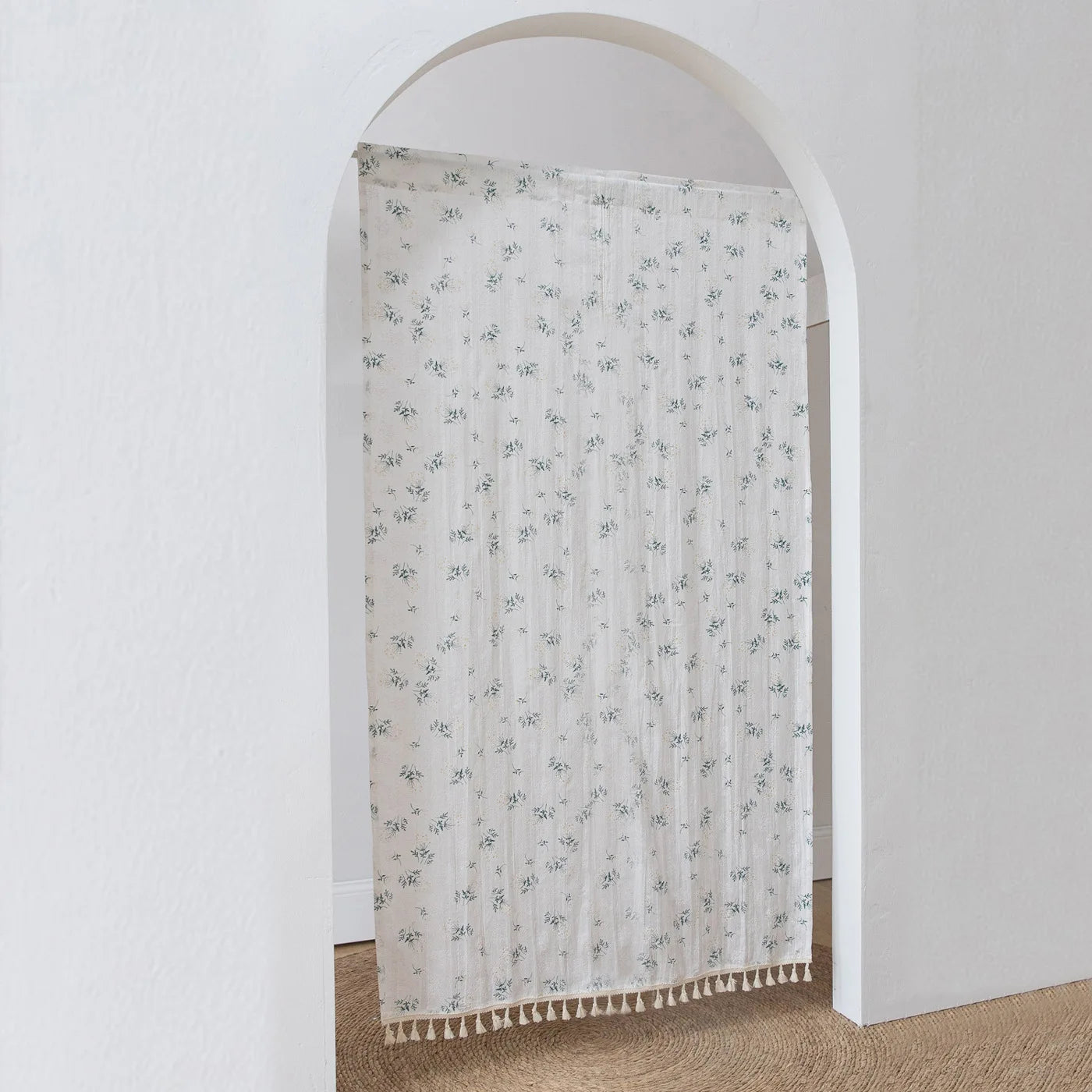 Texture douce du tissu en coton naturel du rideau