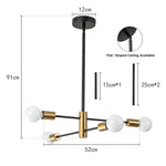 chandelier moderne globes blancs noir minimaliste led lumiereintérieur aluminium fixe