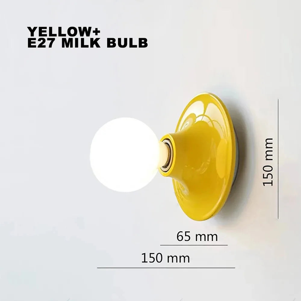 lampe murale moderne argent noir blanc rouge ampoule minimaliste fixée mur