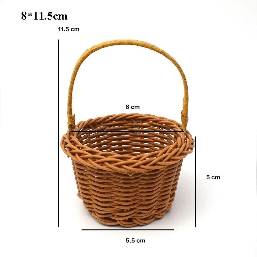 panier tressé marron clair poignée utilisation multiple réutilisable traditionnel maison fleurs rangement