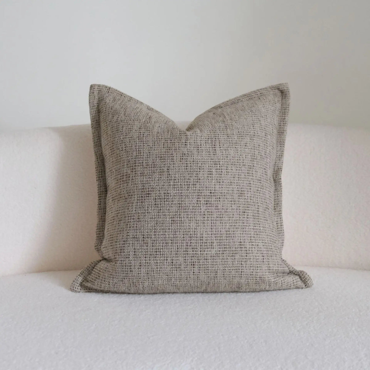 coussin housses rayées moderne polyester coton øllets beige marron clair décoratif canapé lit voiture