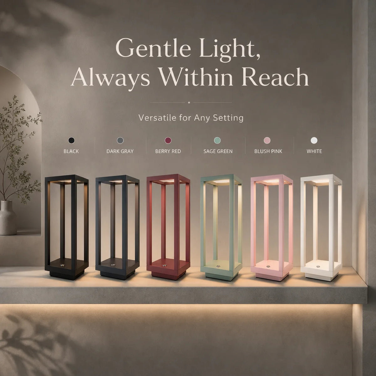 lampe table led rechargeable usb tactile minimaliste moderne blanc métal
