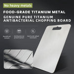 planches découper pure titanium lisse moderne antibactérien durable grande taille poignée intégrée