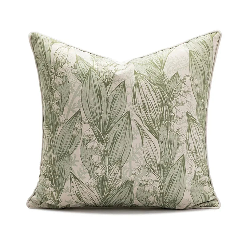 coussins décoratifs modernes nordique vert olive motif plissé texture polyester 45x45cm