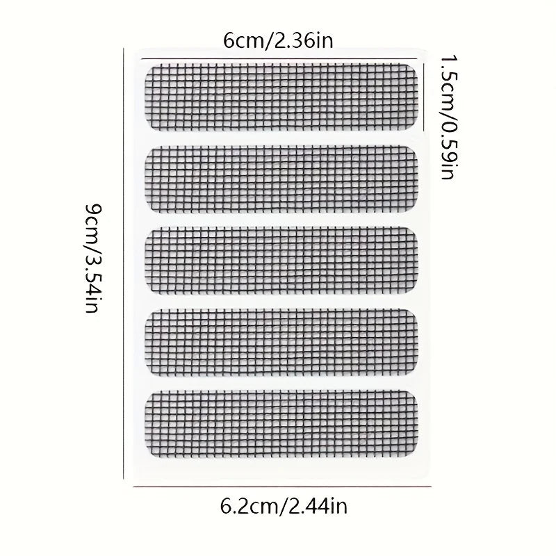 patchs réparation moustiquaire fenêtre porte adhésifs gris semi transparents utilitaires pratique ensemble 6cm 9cm