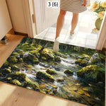 tapis sol antidérapant forêt motif moderne vert naturel résistant décoloration 30x50cm 40x60cm