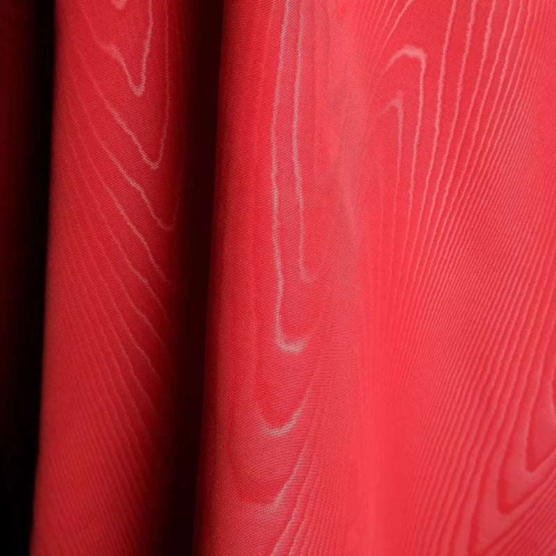 tissu polyester rouge moderne rayures horizontales antidérapant texturé maison décoration artisanat