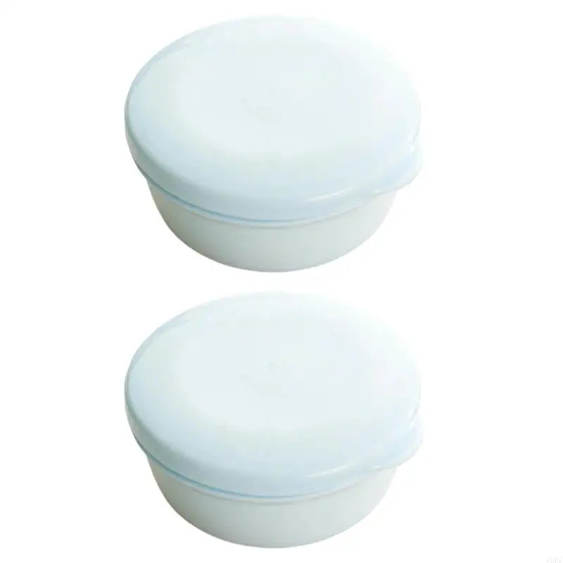 porte savons moderne boîte ronde couvercle noir jaune clair blanc opacité matériau plastique