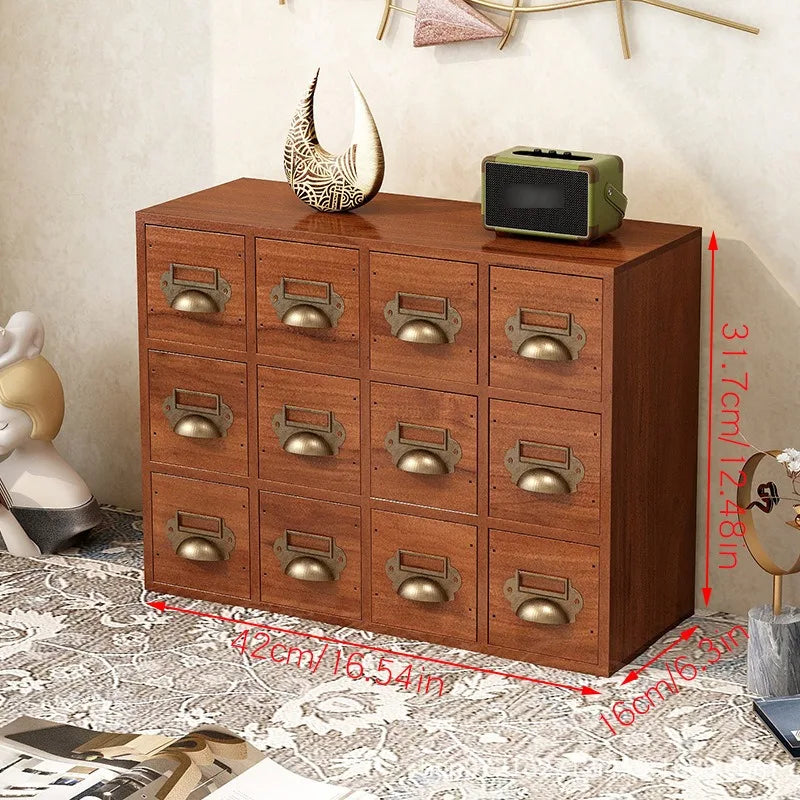 boîtes rangement tiroirs bois naturel vintage rustique organisation accessoires tête oreille toy.storage