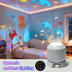 projecteur ambiance blanc poissons crabes coraux moderne pied led dynamique nocturne decoration maison