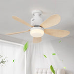 ventilateur moderne led éclairage télécommande noir blanc bois clair certifié vde ul rohs