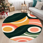 tapis rond moderne géométrique couleur salon chambre extérieur decoration commercial polyester lavage main mécanique