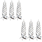 spirale réfléchissante anti oiseau décorative extérieure moderne suspendue jardin argente bleu verte