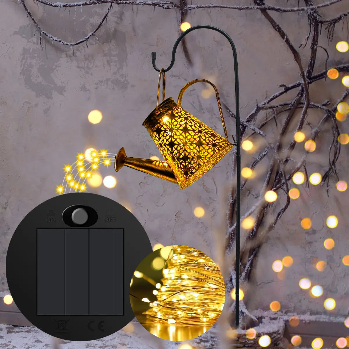 luminaires solaires orients decoratifs lanterne arrosoir guirlande led ajour ip55