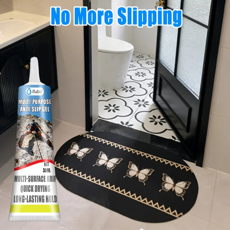 gel anti dérapant étanche résistant humidité tapis bain douche sol sans dommage fixations fortes
