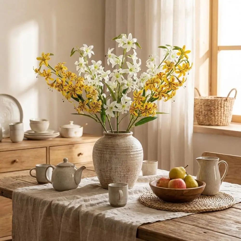 décoration intérieure bouquet artificiel fleurs naturelles vase rectangulaire multiusage anniversaire mariage