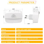 lampe nuit capteur mouvement blanc moderne compact ajustable luminosité couleur détecteur présence rechargeable