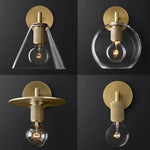 Lampe murale moderne or blanc transparent salle manger chambre coucher