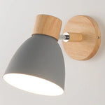 applique murale moderne bois naturel lampe intérieur salon chambre interrupteur câble