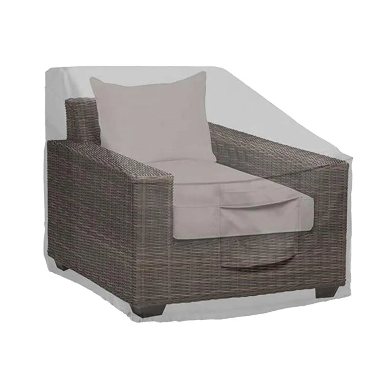 housse chaise haute moderne beige uni imperméable anti poussière polyester tissu poignées renforcées