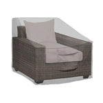 housse chaise haute moderne beige uni imperméable anti poussière polyester tissu poignées renforcées