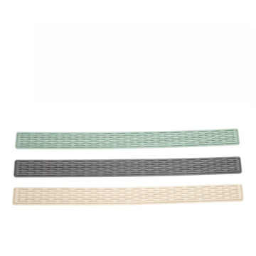 tapis antidérapant silicone rectangle moderne texturé protection cuisine vert menthe gris beige