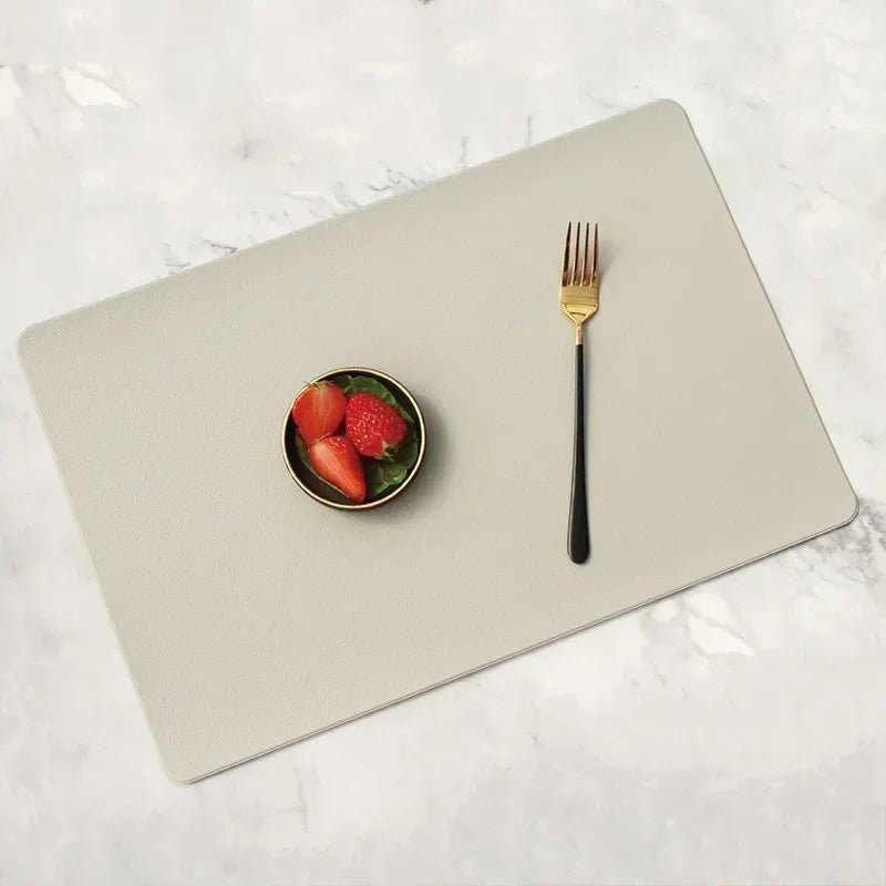 dessous verre moderne texturé cuir couleur vert orange noir beige bleu marron rouge minimaliste