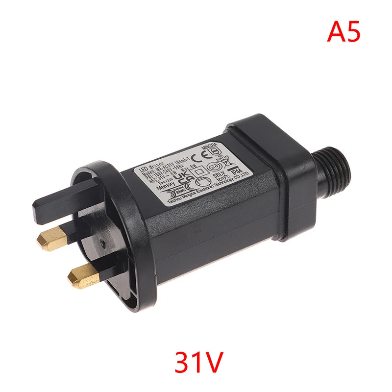 transformateur électrique 24v 6w led noir moderne prise secteur adaptateur commutateur ip44 étanche