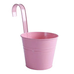 Pots suspendus modernes pot fleurs crochet métal couleurs rose rouge orange bleu vert crème