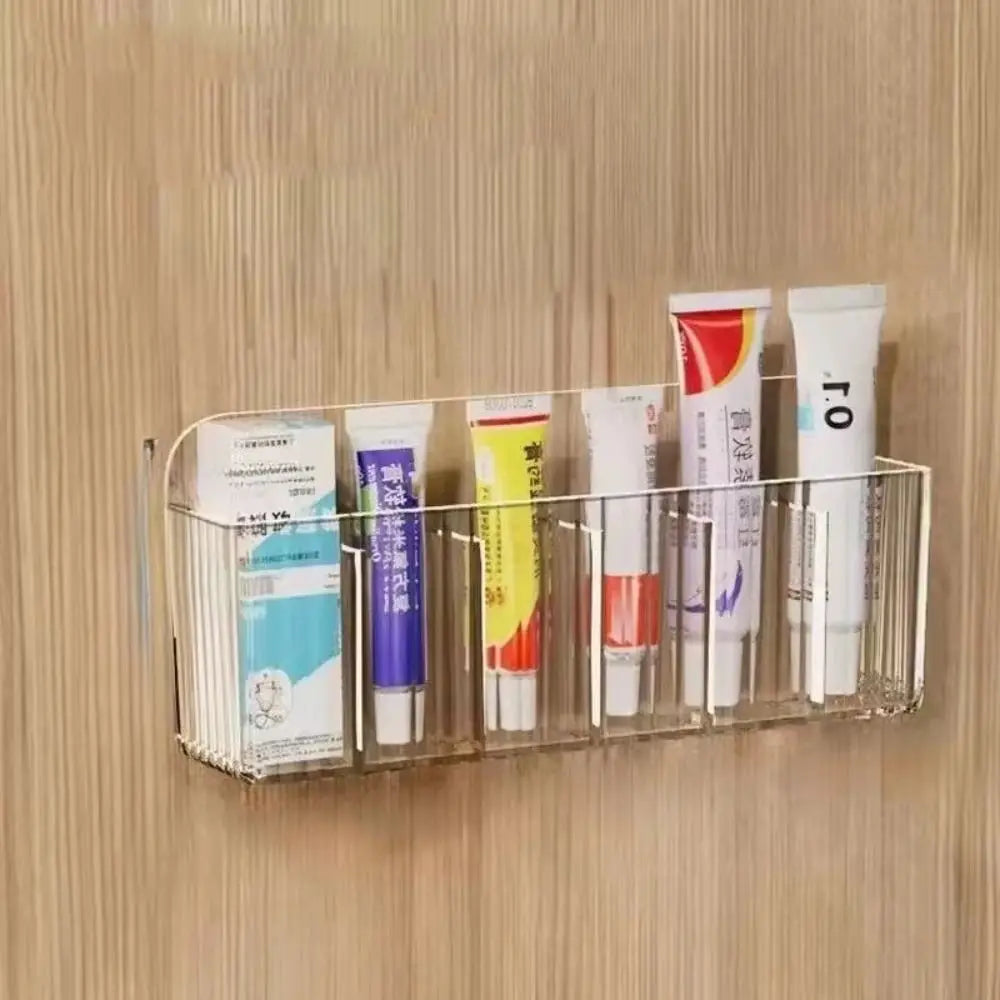 organisateur mural transparent clips rangement moderne sans perçage porte armoire tubes produits grande capacité