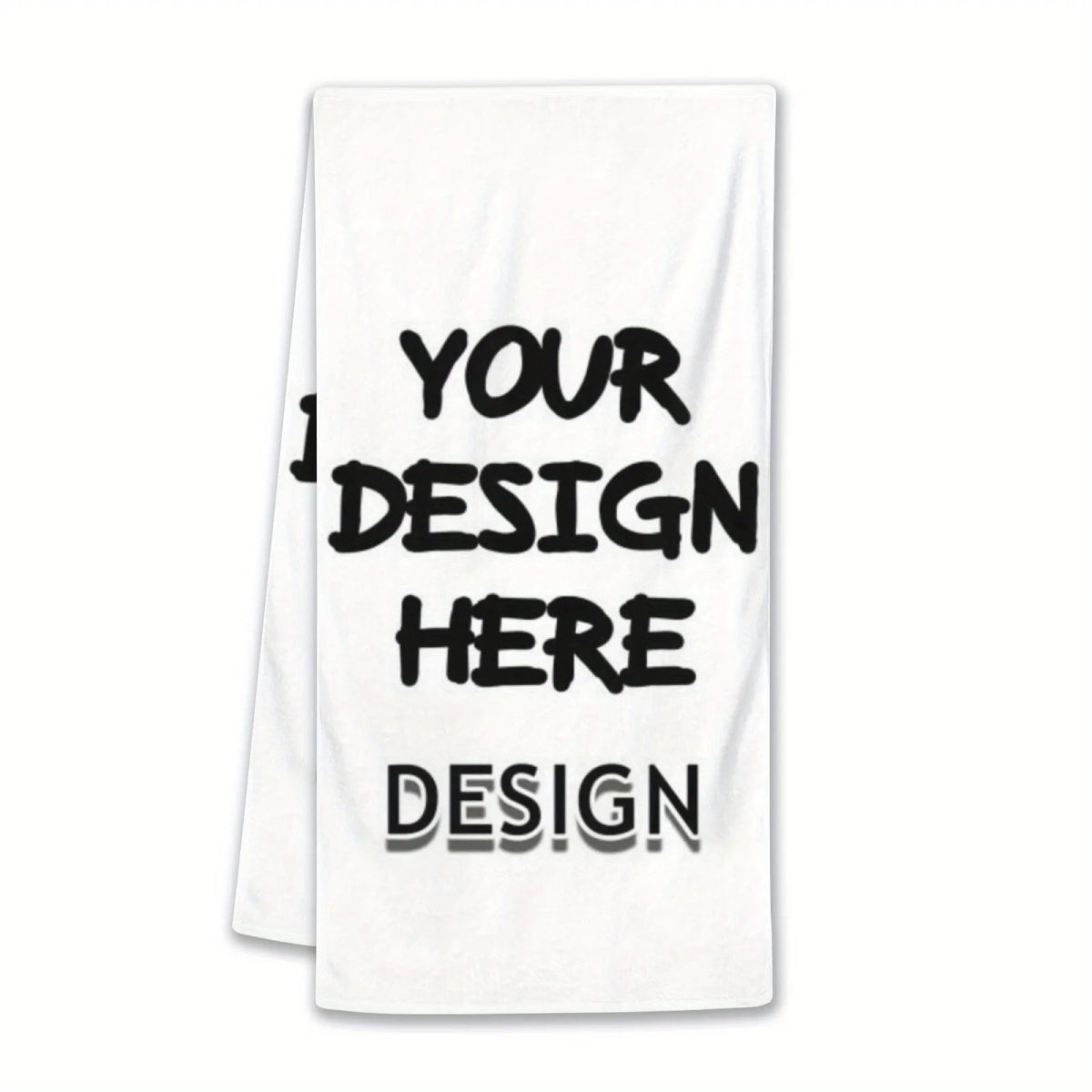 serviettes personnalisables polyester coton motif noir rectangulaires absorbantes blanches usage intérieur extérieur set deco