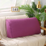 taies d'oreiller triangle solides velours doux moderne bleu marine rose gris vert beige fixés